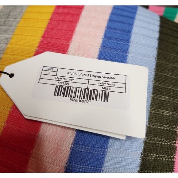 English Factory Multicolor Striped Sweater Size S NWT - Picture 3 of 5
